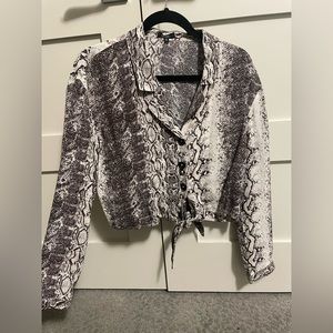 Snake print dynamite blouse